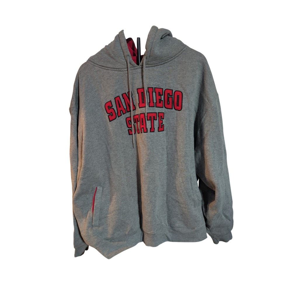 Foot Locker San Diego State Aztecs Hoodie Gray Red Mens 3XL Team Edition 0587